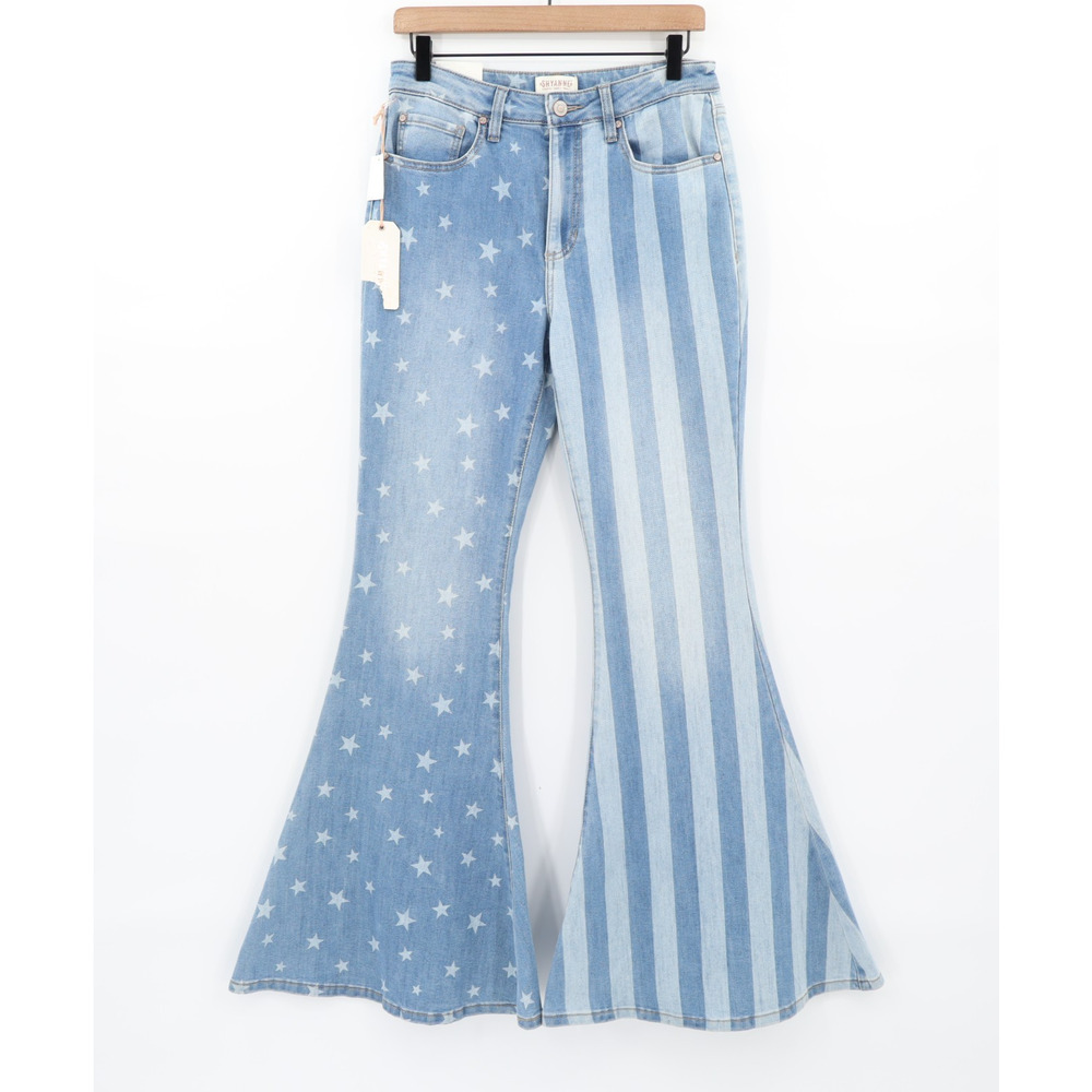 Shyanne Blue Star and Stripe Flare Jeans